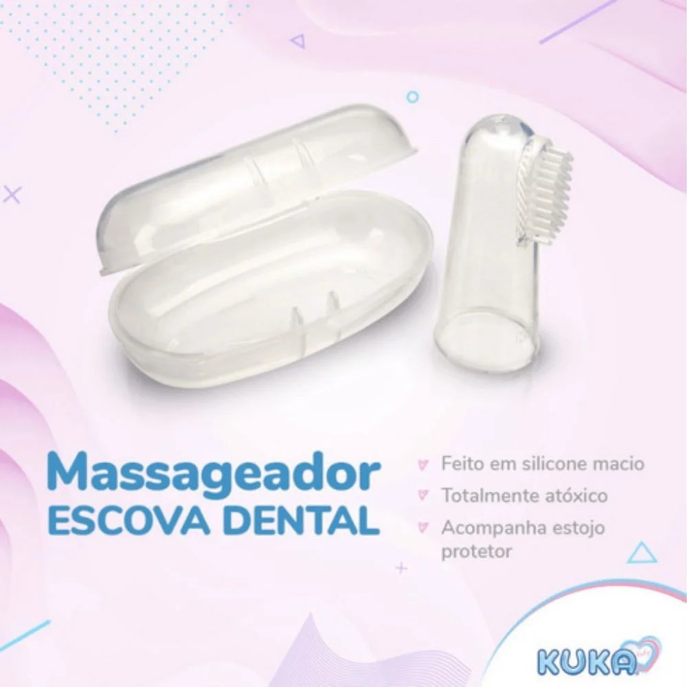 Massageador Escova Dental para Bebês com Protetor Kuka +0 meses - Imagem 3