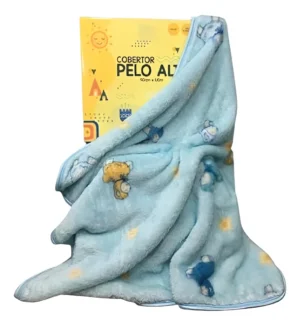 Cobertor Bebê Antialérgico Azul
