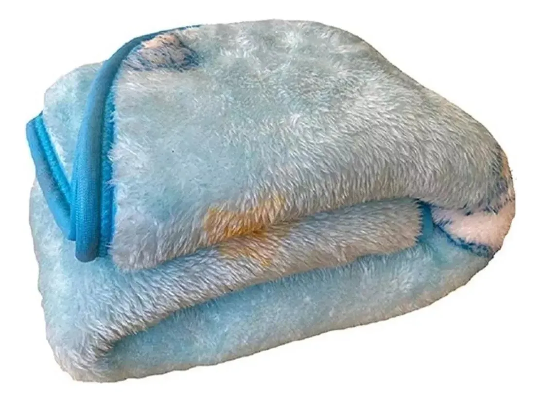 Cobertor Bebê Antialérgico Azul Tradicional Jolitex Pelo Alto 90×110 Carneirinho - Imagem 4